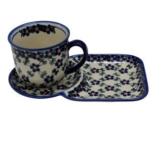 Cup with tray.  Breakfast set. (A59 D6)  