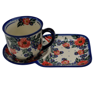 Cup with tray.  Breakfast set. (A59 D56)