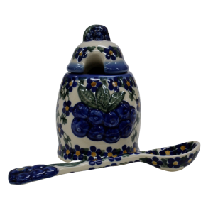 Pojemnik z łyżką na dżem JAGODA (A3 D6)