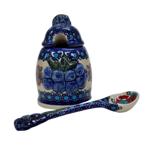 Container with a spoon BLUEBERRIES (A3 D82)