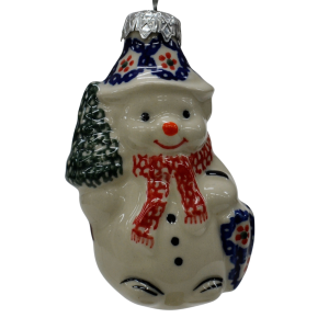 Ceramic Christmas ornament SNOWMAN  (A488 D1)