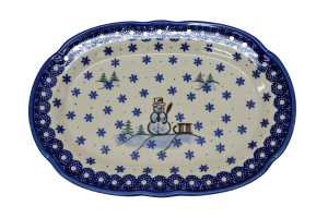 Oval platter with relief (A262 D33)