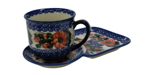 Cup with tray.  Breakfast set. (A59 D15) 