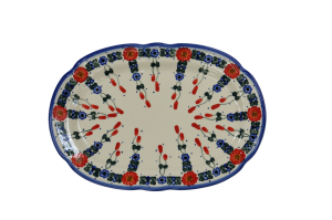 Oval platter with relief (A262 D10)         