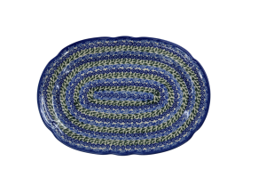 Oval platter with relief (A262 D75)     