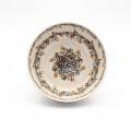 Bowl / salad bowl with rim 23 cm A196 D79 – hand-painted Bolesławiec pottery with traditional blue-and-white design, elegant for serving salads and main dishes.