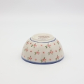 Bowl 15 cm A86 D141 – hand-painted Bolesławiec pottery in a traditional pattern, perfect for soups, desserts, and snacks.