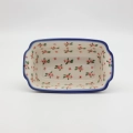Forma ceramiczna z uszami do pieczenia chleba II A181 D141 – ręcznie malowana ceramika bolesławiecka, idealna do wypieku chleba, trwała i dekoracyjna.