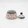 Sugar bowl with lid BELL A78 D139 – hand-painted Bolesławiec pottery in a traditional pattern, elegant and practical for serving sugar.