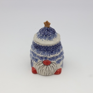 Pojemnik ceramiczny Gnom choinka z pokrywką (A523 D108)