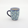 Mug BEL A38 D134 – hand-painted Bolesławiec pottery in a traditional pattern, practical and decorative for everyday use.