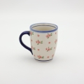Mug BEL A38 D141 – hand-painted Bolesławiec pottery in a traditional pattern, practical and decorative for everyday use.