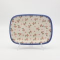 Serving platter DARIA 1 A166 D141 – hand-painted Bolesławiec pottery, elegant and practical for serving main dishes.
