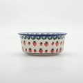Small bowl / salad bowl A401 D139 – hand-painted Bolesławiec pottery, perfect for soups, desserts, and snacks.