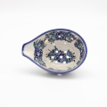Ceramic colander / strainer A506 D7 – hand-painted Bolesławiec pottery, practical and decorative for draining pasta, vegetables, and fruits.