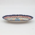 Ceramic soup tureen BUFET 1L A559 D122 – hand-painted Bolesławiec pottery, perfect for soups and stews.