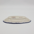 Small embossed platter A260 D139 – hand-painted Bolesławiec pottery, perfect for serving appetizers, desserts, and fruit.
