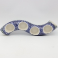 Ceramic Bolesławiec candle holder A750 D75 with classic traditional patterns.