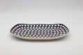 Large ceramic ROGAŚ platter A173 D64, hand-painted, perfect for serving meats, cold cuts, and appetizers.
