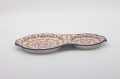 Hand-painted ceramic breakfast tray from Bolesławiec pottery.