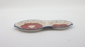 Hand-painted ceramic breakfast tray from Bolesławiec pottery.