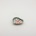 Heart-shaped coaster from Bolesławiec pottery – hand-painted.
