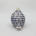 Hand-painted Bolesławiec ceramic pigeon figurine.