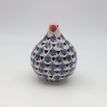 Hand-painted Bolesławiec ceramic pigeon figurine.