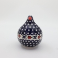 Hand-painted Bolesławiec ceramic pigeon figurine.