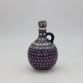 Hand-painted Bolesławiec ceramic round bottle – carafe.