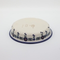 Round ceramic baking dish from Boleslawiec, authentic Polish pottery, hand painted stoneware cookware, handmade artisan ceramic dish for oven, microwave and dishwasher.