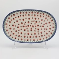 Półmisek bolesławiecki 33 cm – duży owalny półmisek ceramiczny, ręcznie malowany.