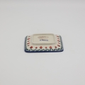 Square sushi plate/tray – Bolesławiec ceramic, hand-decorated with traditional patterns. Elegant and durable pottery perfect for serving sushi, appetizers, and snacks.