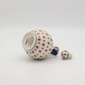 Hand-painted large kitchen utensil holder made from traditional Bolesławiec pottery. Perfect for storing spoons, spatulas, and kitchen accessories.