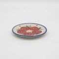 Hand-painted small dessert plate 16 cm made from traditional Bolesławiec pottery. Perfect for serving cakes, desserts, and snacks.